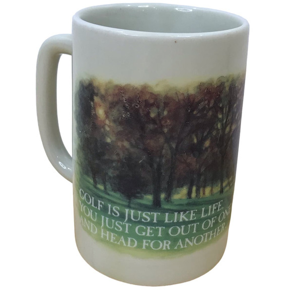 Vintage Otagiri Figi Graphics Ceramic Golf Mug Made in Japan Golf is Just Like.. - Picture 2 of 13